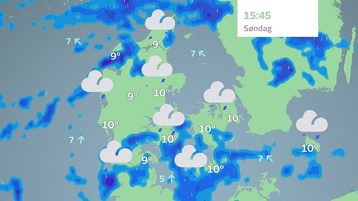 Regn mange steder til eftermiddag.