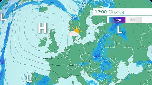 Højtrykket holder lavtrykkene på afstand og sikrer os det flotte vejr.