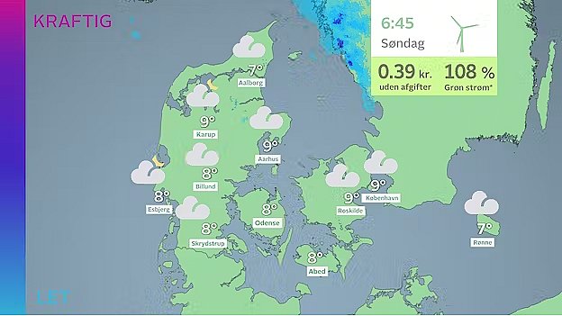 Radar klokken 6.45.