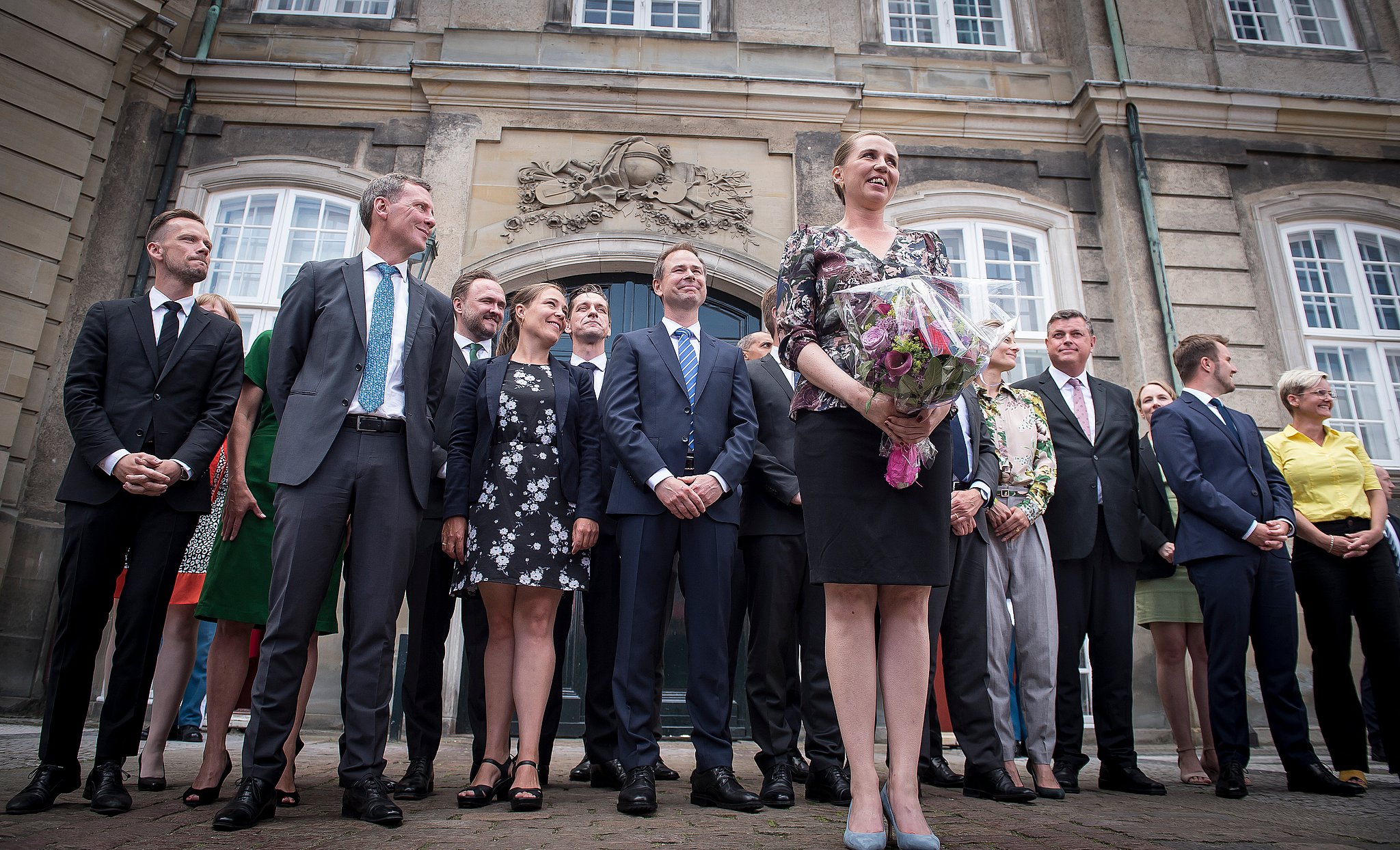 270619 Mette Frederiksen præsenterer sin nye socialdemokratiske regering, der får fire nordjyske ministre.