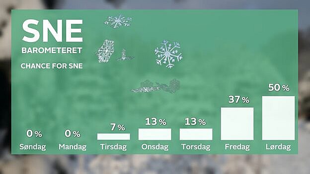 Lige nu er der 37 procents sandsynlighed for, at der ligger sne på jorden 24. december. Foto: TV 2 Vejret