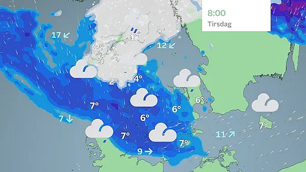 Nordjyderne vil stå op til slud eller tøsne tirsdag morgen.