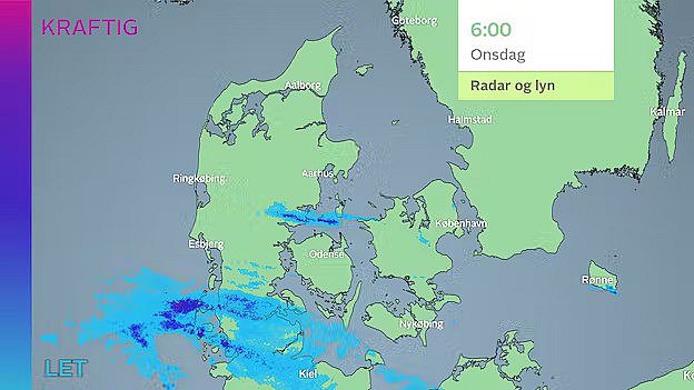 Nordjylland ser ud til at gå fri af nedbør onsdag.